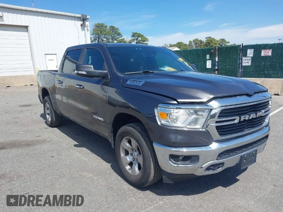2019 Ram 1500 Big Horn/Lone Star with VIN 1C6RRFFG7KN782511, listed as a IAAI auction lot 42040822 with 156,310 mi miles. Bid and sale history available at carsss.com. Image 1.