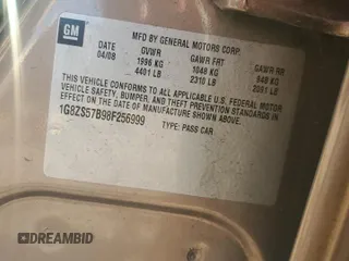 2008 Saturn Aura XE with VIN 1G8ZS57B98F256999, listed as a Copart auction lot 48772115 with 140,460 mi miles and Salvage Title. Bid and sale history available at carsss.com. Image 14.