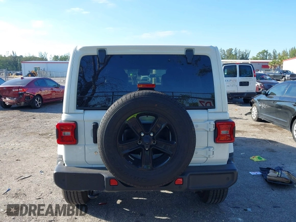2020 Jeep Wrangler Unlimited Sahara High Altitude with VIN 1C4HJXEG7LW259911, listed as a IAAI auction lot 41786013 with 47,936 mi miles and . Bid and sale history available at DreamBid. Image 16.