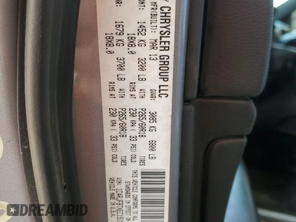 2014 Jeep Grand Cherokee Limited with VIN 1C4RJFBTXEC151819, listed as a Copart auction lot 62235175 with 139,290 mi miles and Clean title. Bid and sale history available at DreamBid. Image 12.