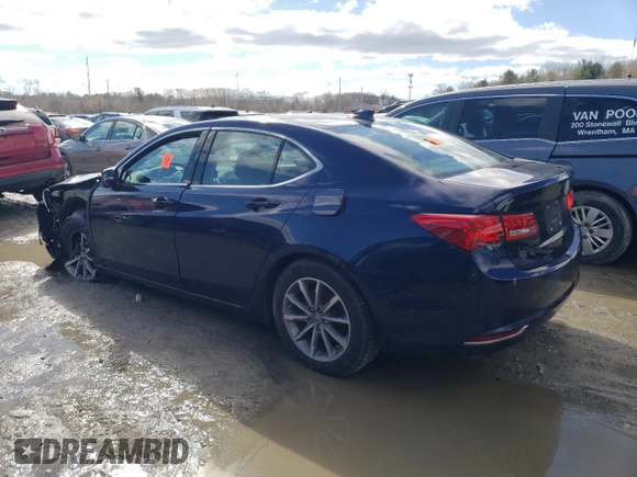 2019 Acura TLX with VIN 19UUB1F3XKA007491, listed as a Copart auction lot 46904075 with 0 mi miles and Salvage Title. Bid and sale history available at carsss.com. Image 2.
