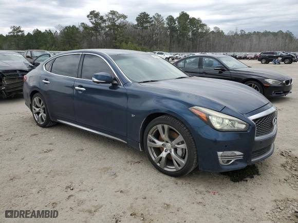 2015 Infiniti Q70L with VIN JN1BY1PP1FM602131, listed as a Copart auction lot 45463145 with 130,320 mi miles and Salvage Title. Bid and sale history available at carsss.com. Image 4.