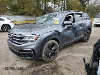 2021 Volkswagen Atlas SE with VIN 1V2MR2CA2MC585075, listed as a Copart auction lot 88780635 with 57,403 mi miles and Salvage title. Bid and sale history available at DreamBid. Image 1.