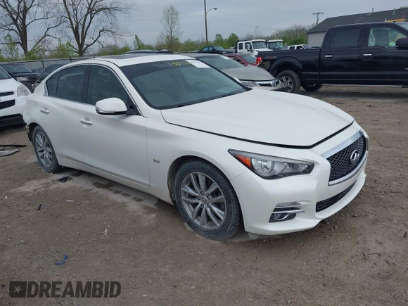 2016 Infiniti Q50 with VIN JN1EV7AR4GM345339, listed as a IAAI auction lot 42075005 with 95,208 mi miles and . Bid and sale history available at DreamBid. Image 1.