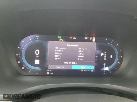 2024 Volvo S60 Ultimate Dark Theme with VIN 7JRL12TM8RG280499, listed as a Copart auction lot 43147335 with 27,856 mi miles and Clean title. Bid and sale history available at DreamBid. Image 9.
