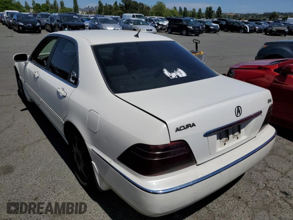 2002 Acura RL with VIN JH4KA966X2C005549, listed as a Copart auction lot 55038214 with 189,488 mi miles and Salvage title. Bid and sale history available at DreamBid. Image 2.