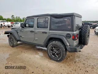2021 Jeep Wrangler Unlimited Willys with VIN 1C4HJXDM6MW628041, listed as a Copart auction lot 58548475 with 22,697 mi miles and Salvage title. Bid and sale history available at DreamBid. Image 2.