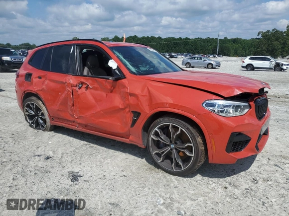 2021 BMW X3 M with VIN 5YMTS0C07M9G81496, listed as a Copart auction lot 63550525 with 53,112 mi miles and Salvage title. Bid and sale history available at DreamBid. Image 4.