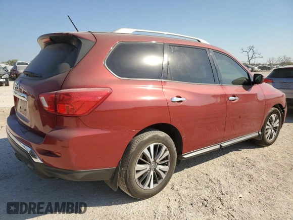 2017 Nissan Pathfinder Platinum with VIN 5N1DR2MN5HC908474, listed as a Copart auction lot 75912174 with 87,459 mi miles and Salvage Title. Bid and sale history available at carsss.com. Image 3.
