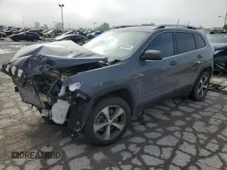 2021 Jeep Cherokee Limited with VIN 1C4PJMDX4MD167809, listed as a Copart auction lot 58706045 with 53,360 mi miles and Salvage title. Bid and sale history available at DreamBid. Image 1.