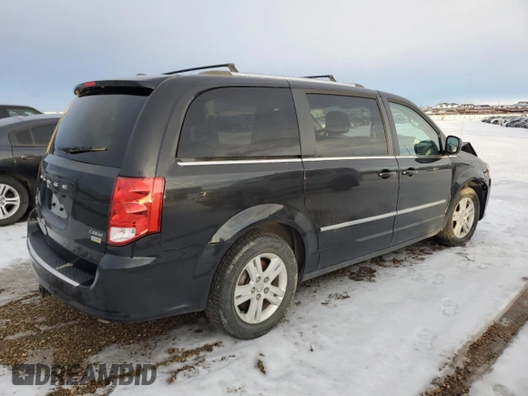 2017 Dodge Grand Caravan Crew Plus with VIN 2C4RDGDG9HR675147, listed as a Copart auction lot 41707575 with 142,644 mi miles and Salvage Title. Bid and sale history available at DreamBid. Image 3.
