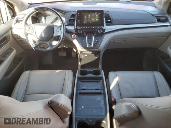 2022 Honda Odyssey EX-L with VIN 5FNRL6H70NB062087, listed as a Copart auction lot 46378875 with 69,965 mi miles and Salvage Title. Bid and sale history available at DreamBid. Image 8.