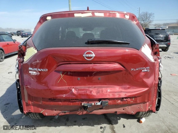 2023 Nissan Murano Platinum with VIN 5N1AZ2DS2PC121411, listed as a Copart auction lot 45659785 with 12,597 mi miles and Salvage Title. Bid and sale history available at carsss.com. Image 6.
