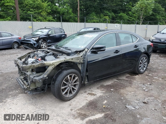 2020 Acura TLX with VIN 19UUB1F39LA003725, listed as a Copart auction lot 62108405 with Not provided miles and Salvage title. Bid and sale history available at DreamBid. Image 1.