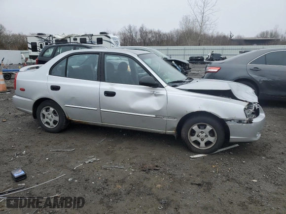 2002 Hyundai Accent GL with VIN KMHCG45C02U319604, listed as a Copart auction lot 47602165 with 177,913 mi miles and Clean Title. Bid and sale history available at carsss.com. Image 4.