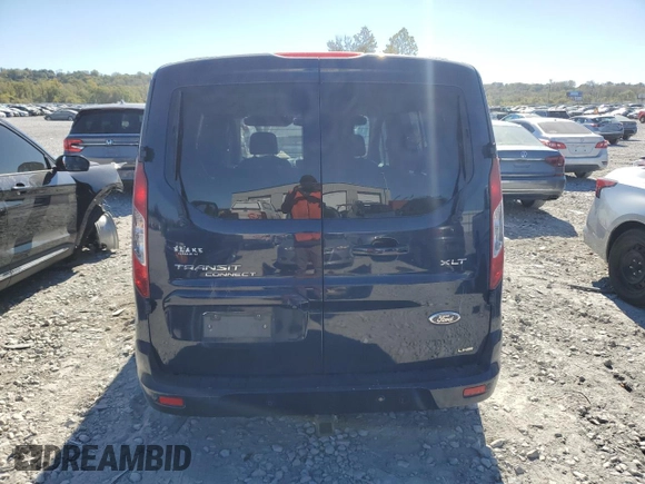 2015 Ford Transit Connect XLT with VIN NM0GS9F79F1174795, listed as a Copart auction lot 76515644 with 191,541 mi miles and Salvage title. Bid and sale history available at DreamBid. Image 6.