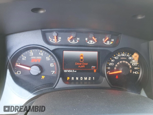 2014 Ford F-150 SVT Raptor with VIN 1FTFW1R67EFC35912, listed as a Copart auction lot 46139684 with 187,454 mi miles and Salvage Title. Bid and sale history available at carsss.com. Image 9.