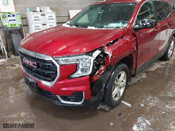 2022 GMC Terrain SLE with VIN 3GKALTEV2NL147016, listed as a IAAI auction lot 41515528 with 23,688 mi miles. Bid and sale history available at carsss.com. Image 6.