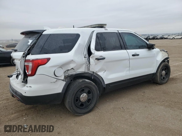 2016 Ford Utility Police Interceptor with VIN 1FM5K8AR4GGC14918, listed as a Copart auction lot 87609665 with 0 mi miles and Salvage Title. Bid and sale history available at carsss.com. Image 3.
