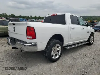 2018 Ram 1500 Lone Star Silver with VIN 1C6RR6LT6JS266013, listed as a Copart auction lot 56895915 with 136,453 mi miles and Salvage title. Bid and sale history available at DreamBid. Image 3.