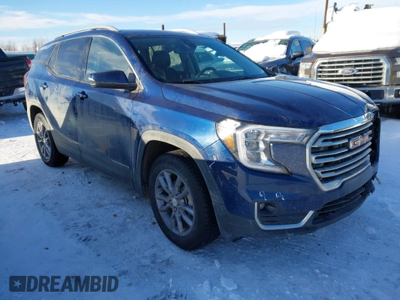 2023 GMC Terrain SLT with VIN 3GKALVEG3PL191820, listed as a IAAI auction lot 41701655 with 39,211 mi miles and . Bid and sale history available at carsss.com. Image 1.