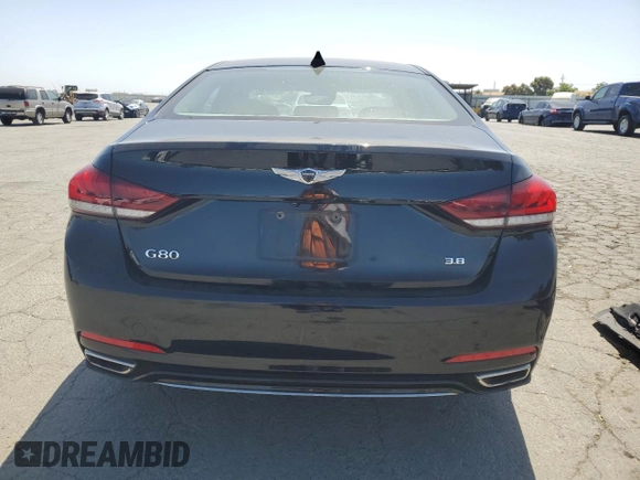 2018 Genesis G80 3.8L with VIN KMHGN4JE5JU227112, listed as a Copart auction lot 60564705 with 83,577 mi miles and Salvage title. Bid and sale history available at DreamBid. Image 6.