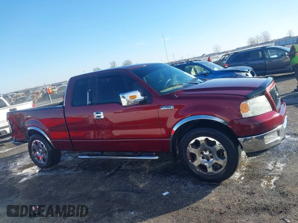 2005 Ford F-150 XLT with VIN 1FTPX12585NA02887, listed as a IAAI auction lot 41353228 with 162,863 mi miles. Bid and sale history available at carsss.com. Image 13.
