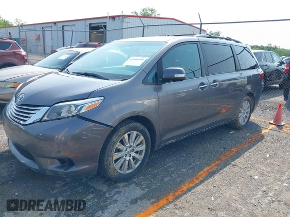 2017 Toyota Sienna XLE with VIN 5TDDZ3DC9HS183372, listed as a IAAI auction lot 42440209 with 112,199 mi miles and . Bid and sale history available at DreamBid. Image 2.