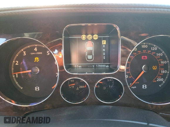 2007 Bentley Flying Spur with VIN SCBBR93W378043023, listed as a Copart auction lot 81239474 with 170,080 mi miles and Salvage Title. Bid and sale history available at DreamBid. Image 9.
