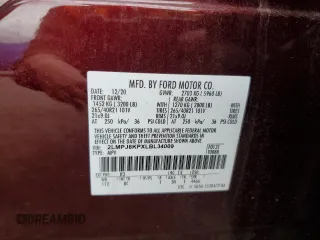 2020 Lincoln Nautilus Reserve z VIN 2LMPJ8KPXLBL34009, wystawiony jako Copart lot #52886625 z przebiegiem 36 879 mil mil oraz Szkoda całkowita • Salvage title. Historia ofert i sprzedaży dostępna na DreamBid. Obrazek 12.