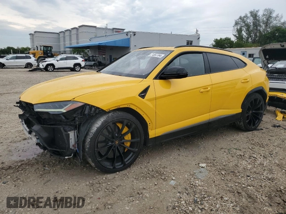 2020 Lamborghini Urus z VIN ZPBUA1ZL5LLA07121, wystawiony jako Copart lot #71397704 z przebiegiem 36 313 mil mil oraz Szkody całkowita. Historia ofert i sprzedaży dostępna na DreamBid. Obrazek 1.