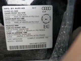 2018 Audi SQ5 with VIN WA1C4BFY1J2074523, listed as a Copart auction lot 84506844 with 125,172 mi miles and Salvage Title. Bid and sale history available at DreamBid. Image 13.