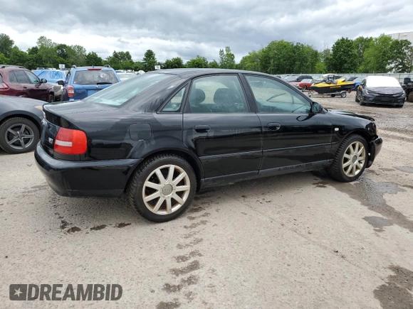 2001 Audi A4 with VIN WAUDC68D31A138398, listed as a Copart auction lot 63600565 with 224,204 mi miles and Salvage title. Bid and sale history available at DreamBid. Image 3.