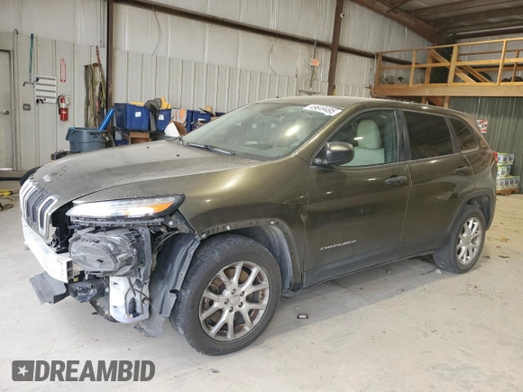 2015 Jeep Cherokee Sport z VIN 1C4PJLAB8FW535841, wystawiony jako Copart lot #49649495 z przebiegiem 157 360 mil mil oraz Szkoda całkowita • Salvage title. Historia ofert i sprzedaży dostępna na DreamBid. Obrazek 1.