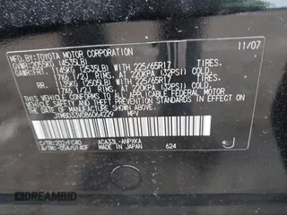 2008 Toyota RAV4 with VIN JTMBD33V086064229, listed as a IAAI auction lot 41362267 with 115,894 mi miles. Bid and sale history available at carsss.com. Image 9.