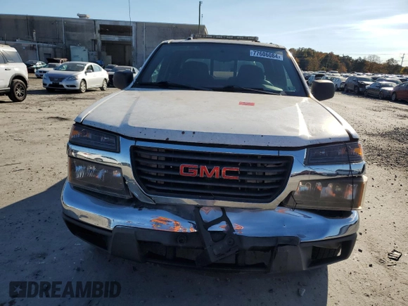 2008 GMC Canyon SLE1 with VIN 1GTCS13E188180364, listed as a Copart auction lot 77606084 with 312,837 mi miles and Clean Title. Bid and sale history available at carsss.com. Image 5.