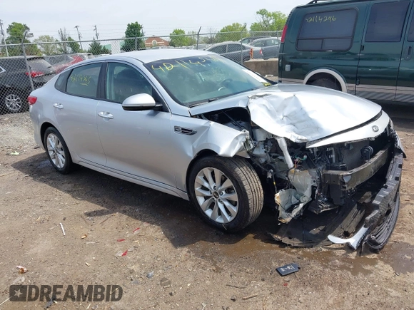 2018 Kia Optima LX with VIN 5XXGT4L37JG260818, listed as a IAAI auction lot 42114545 with 104,688 mi miles and . Bid and sale history available at carsss.com. Image 1.