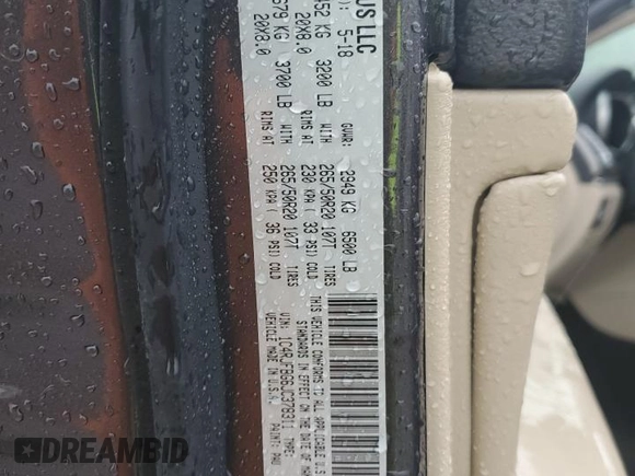 2018 Jeep Grand Cherokee Limited with VIN 1C4RJFBG6JC378311, listed as a Copart auction lot 53824985 with 96,596 mi miles and Salvage Title. Bid and sale history available at DreamBid. Image 14.