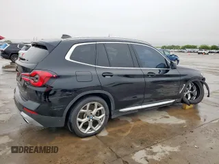 2022 BMW X3 sDrive30i with VIN 5UX43DP0XN9K72210, listed as a Copart auction lot 51233045 with 65,858 mi miles and Salvage Title. Bid and sale history available at DreamBid. Image 3.