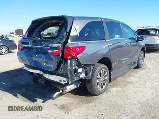 2024 Honda Odyssey EX-L with VIN 5FNRL6H63RB037259, listed as a IAAI auction lot 41665850 with 2,710 mi miles and . Bid and sale history available at DreamBid. Image 4.