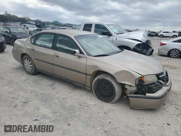 2001 Chevrolet Impala with VIN 2G1WF55E519281867, listed as a Copart auction lot 51529345 with Not provided miles and Salvage title. Bid and sale history available at DreamBid. Image 4.