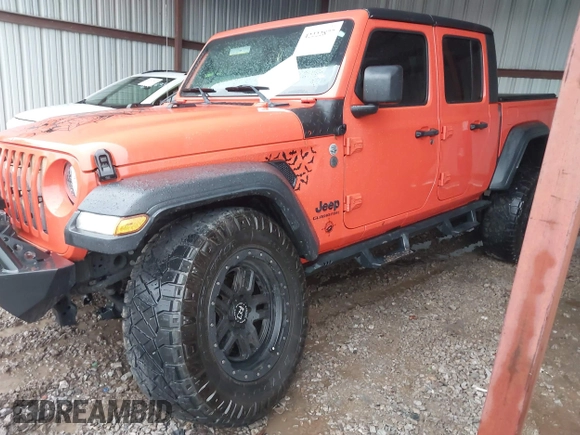 2020 Jeep Gladiator Sport S with VIN 1C6JJTAG4LL177711, listed as a IAAI auction lot 42222877 with 45,462 mi miles and . Bid and sale history available at DreamBid. Image 2.
