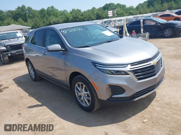 2023 Chevrolet Equinox LT z VIN 3GNAXKEG4PL236611, wystawiony jako IAAI lot #42525021 z przebiegiem 48 877 mil mil oraz . Historia ofert i sprzedaży dostępna na DreamBid. Obrazek 1.