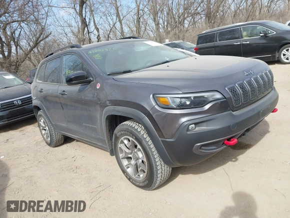 2022 Jeep Cherokee Trailhawk with VIN 1C4PJMBX4ND536592, listed as a IAAI auction lot 41792322 with 43,611 mi miles and . Bid and sale history available at DreamBid. Image 1.