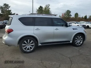 2012 Infiniti QX56 7-passenger with VIN JN8AZ2NE2C9017865, listed as a Copart auction lot 78728014 with 184,377 mi miles and Salvage Title. Bid and sale history available at carsss.com. Image 3.