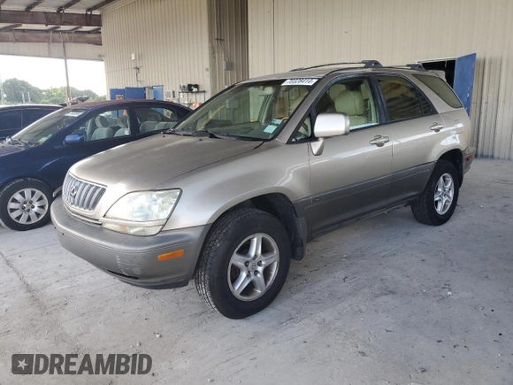 2001 Lexus RX 300 with VIN JTJHF10U010202653, listed as a Copart auction lot 70328414 with 198,764 mi miles and Clean Title. Bid and sale history available at carsss.com. Image 1.