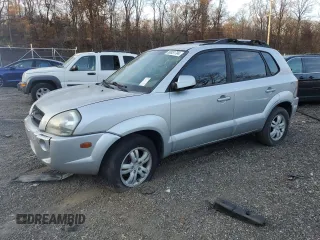 2007 Hyundai Tucson SE with VIN KM8JN12D17U587870, listed as a Copart auction lot 80851704 with 185,437 mi miles and Salvage Title. Bid and sale history available at carsss.com. Image 1.