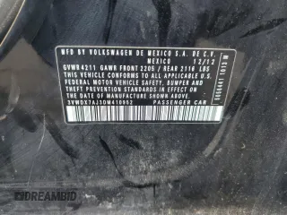 2013 Volkswagen Jetta SE с VIN 3VWDX7AJ3DM410952, выставлен на аукционе Copart как лот 62918085 с пробегом 149 728 миль миль и Списание • Salvage title. История ставок и продаж доступна на DreamBid. Изображение 12.