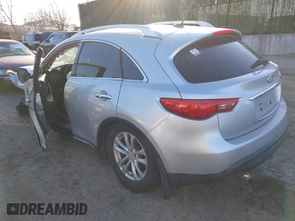 2010 Infiniti FX with VIN JN8AS1MW1AM855968, listed as a IAAI auction lot 41451626 with 167,275 mi miles. Bid and sale history available at carsss.com. Image 3.