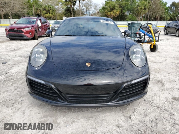 2017 Porsche 911 Carrera S with VIN WP0AB2A94HS123761, listed as a Copart auction lot 46687815 with 41,828 mi miles and Salvage Title. Bid and sale history available at DreamBid. Image 5.